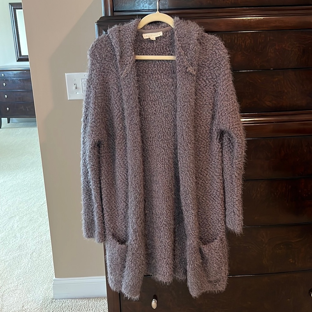 Love stitch cardigan, soft, pockets, hood